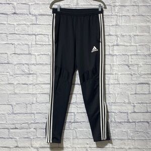 Adidas Black Joggers with White Stripes